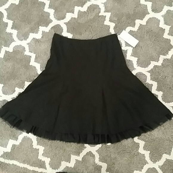 Black Skirt with Tulle A-line Full Fun and Flirty - Picture 2 of 3